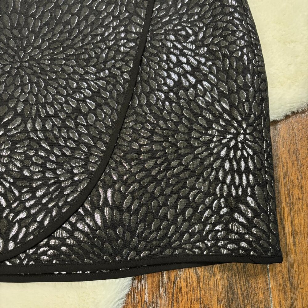 LOFT Skirt 2P Black Metallic 2‎ Petite Women's - Picture 4 of 12